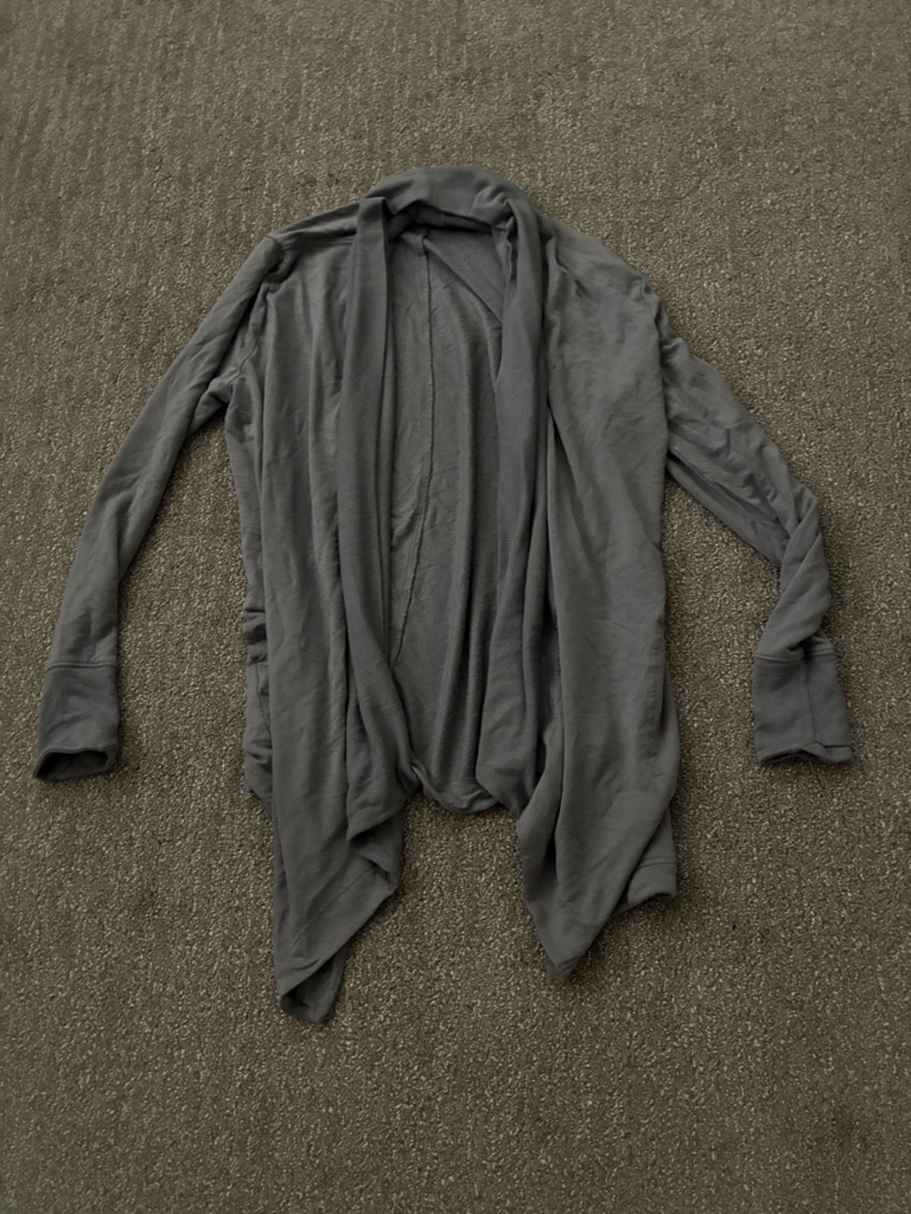 Athleta Draped Open-Front Cardigan in Gray